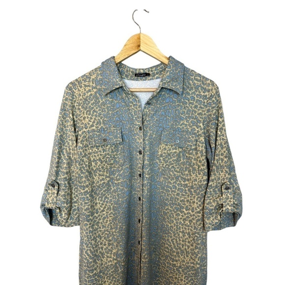 J McLaughlin Cheetah Safari Dress L - Picture 2 of 6